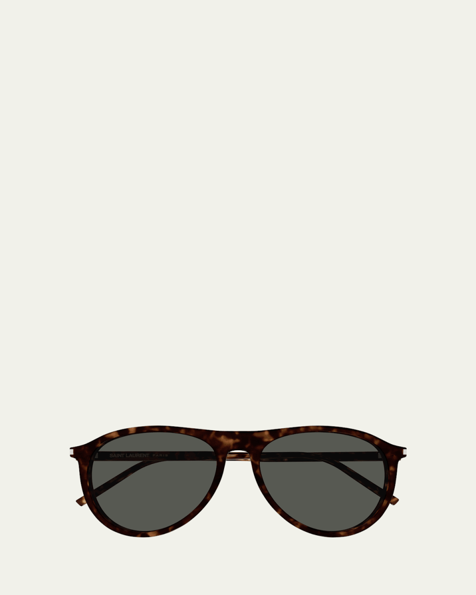 Thin Acetate Aviator Sunglasses